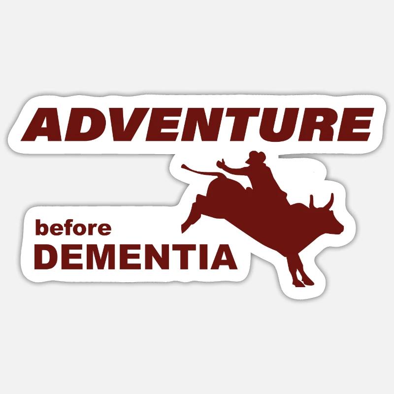 RODÉO AVENTURE - Sticker taille S (10 x 10 cm) - blanc mat