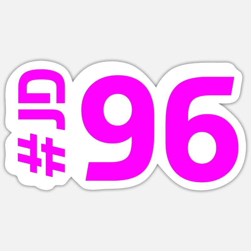 JD96 - Sticker taille S (10 x 10 cm) - blanc mat