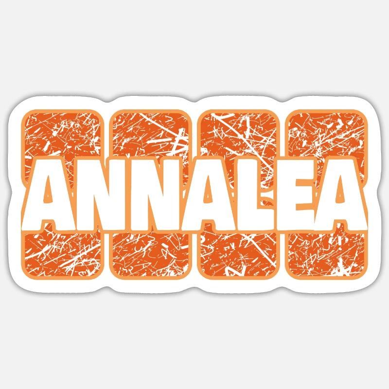 First name Annalea - Sticker size S (10 x 10 cm) - white matte