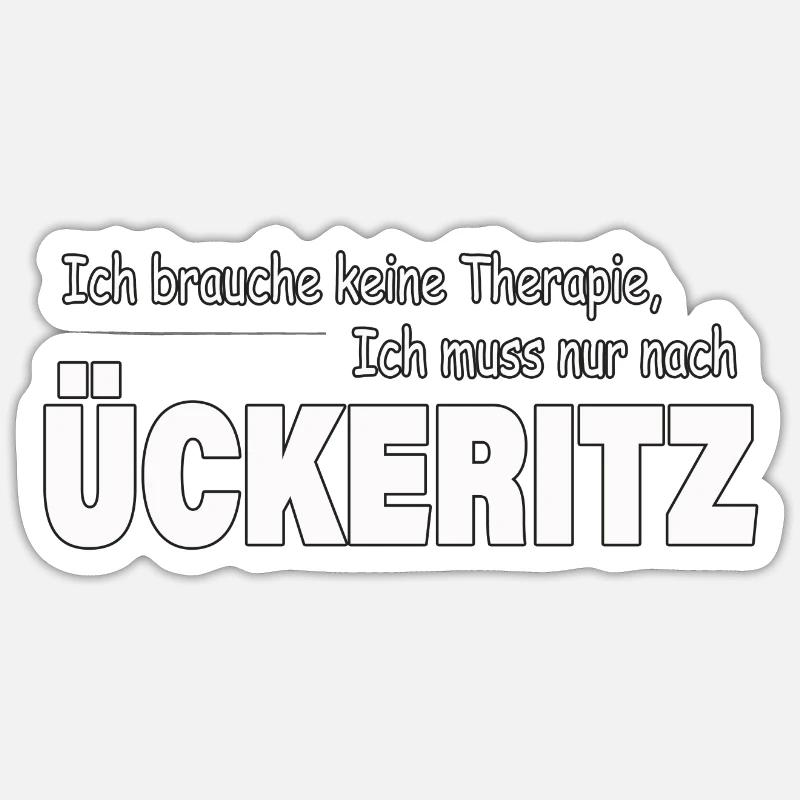 Therapy ÜCKERITZ - Sticker size S (10 x 10 cm) - white matte