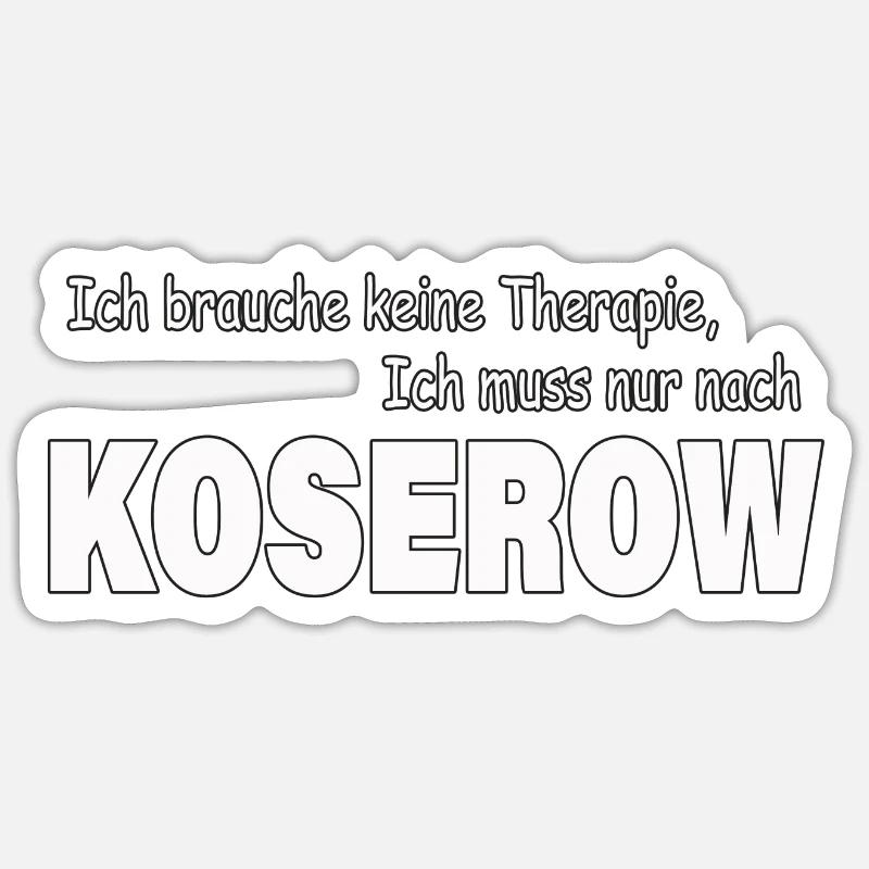 Therapy KOSEROW - Sticker size S (10 x 10 cm) - white matte