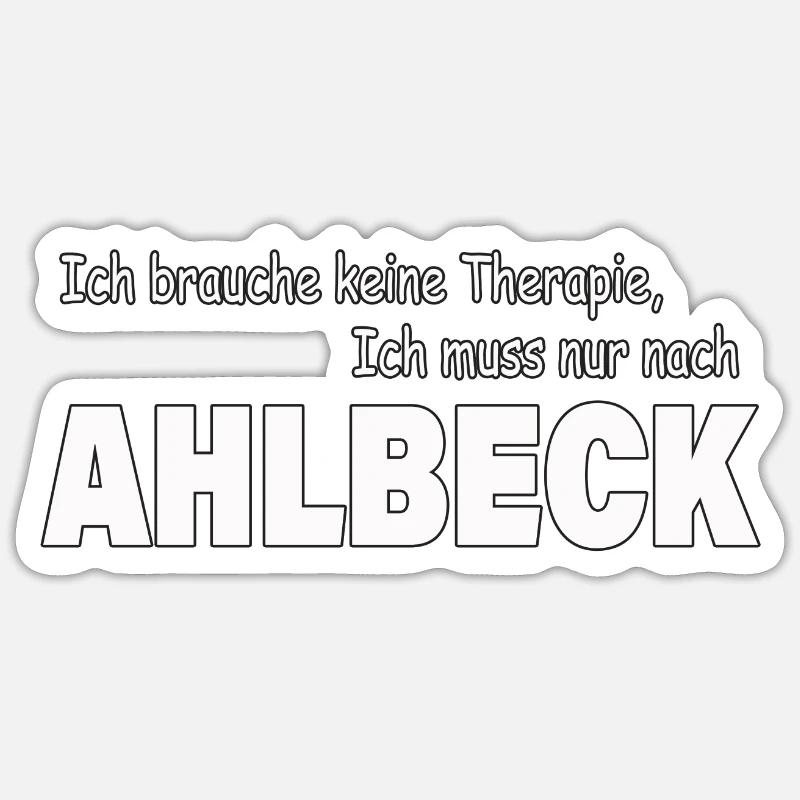 Therapy AHLBECK - Sticker size S (10 x 10 cm) - white matte