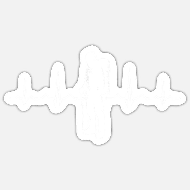 Escalade Bloc Grimpeur Escalade de bloc - Sticker taille S (10 x 10 cm) - blanc mat