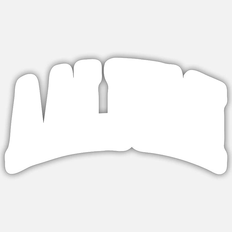 Aaliyah - Sticker taille S (10 x 10 cm) - blanc mat