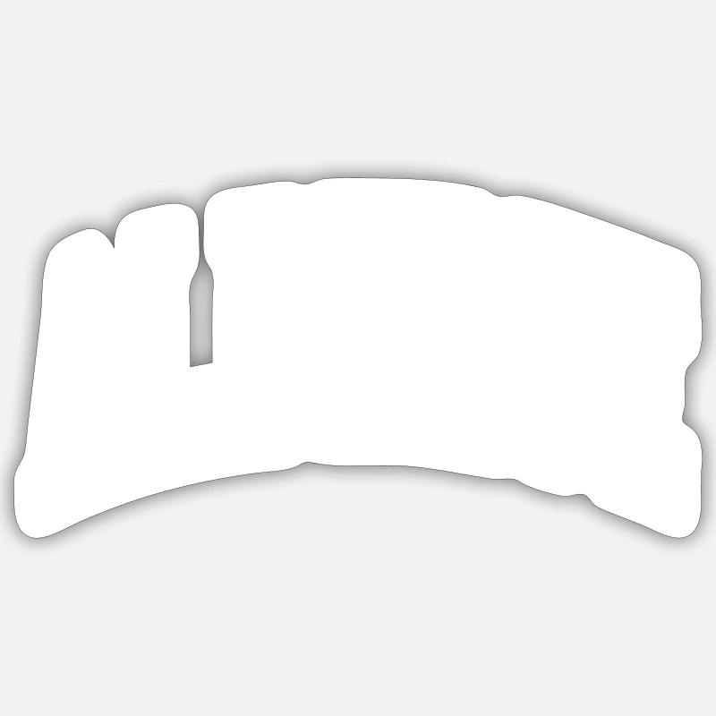 Alberte - Sticker taille S (10 x 10 cm) - blanc mat