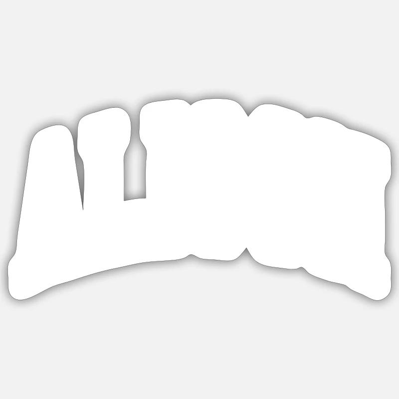 Alison - Sticker taille S (10 x 10 cm) - blanc mat