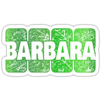 Barbara - Sticker Größe S (10 x 10 cm) - Mattweiß - Vorne