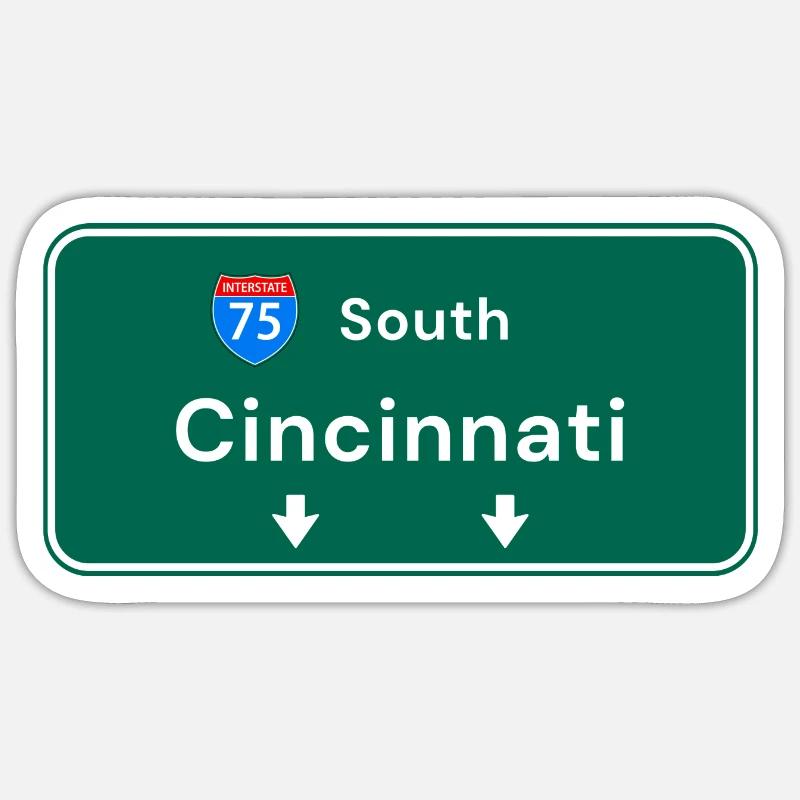 Plaque Cincinnati Sticker size S (10 x 10 cm)