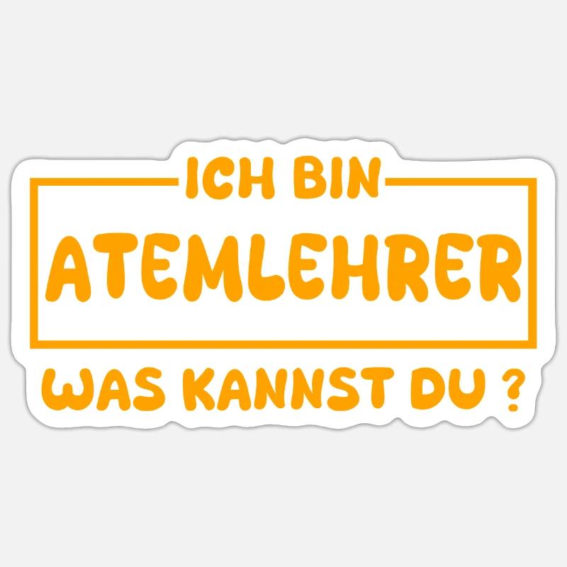 Profession Breathing Instructor - Sticker size S (10 x 10 cm) - white matte