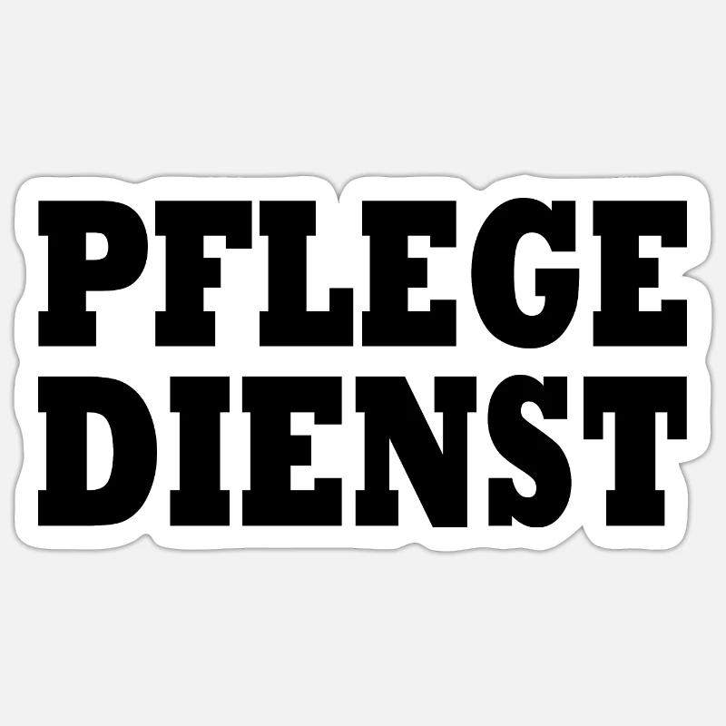 Pflegedienst - Sticker Größe S (10 x 10 cm) - Mattweiß