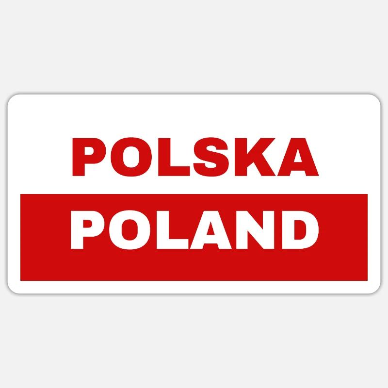 Polish Flag - Sticker size S (10 x 10 cm) - white matte