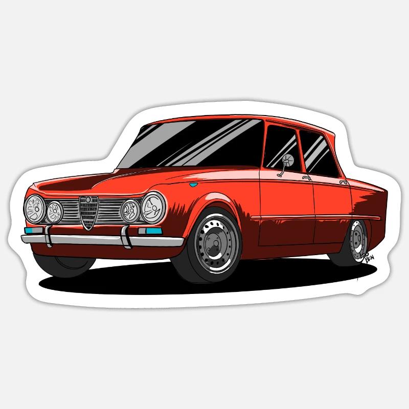 Giulia Rossa Sprint - Sticker taille S (10 x 10 cm) - blanc mat