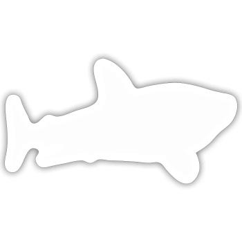 shark hai - Sticker Größe S (10 x 10 cm) - Mattweiß - Vorne