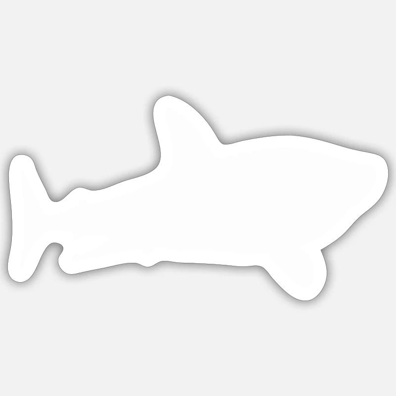 shark hai Sticker Größe S (10 x 10 cm)