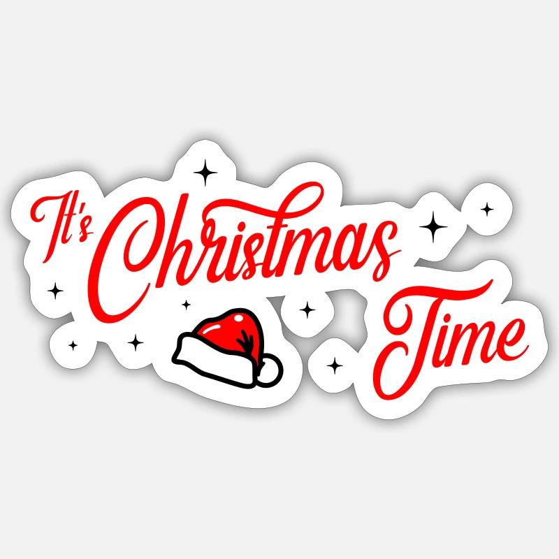 Christmas Time - Sticker size S (10 x 10 cm) - white matte
