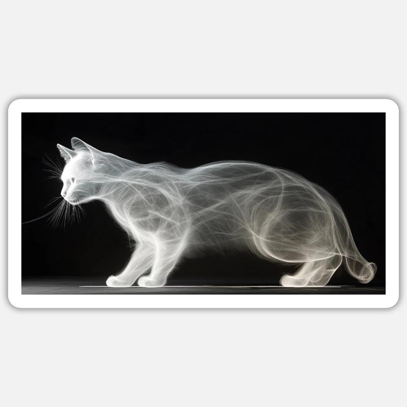 Cato - Sticker size S (10 x 10 cm) - white matte