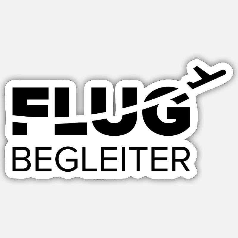 Flugbegleiter Sticker Größe S (10 x 10 cm)
