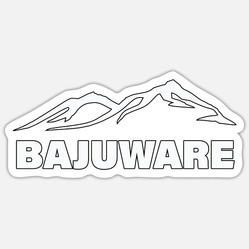 BAJUWARE - Sticker Größe S (10 x 10 cm) - Mattweiß