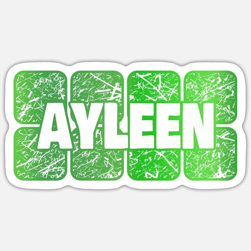 Ayleen - Sticker size S (10 x 10 cm) - white matte