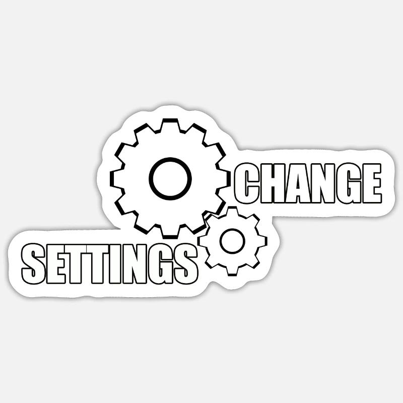 CHANGE SETTINGS - Sticker size S (10 x 10 cm) - white matte