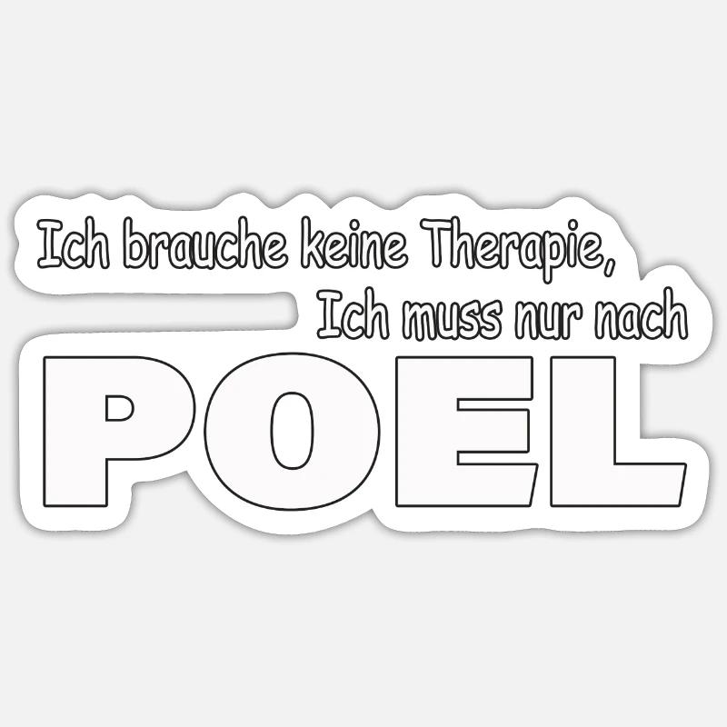 Therapy POEL - Sticker size S (10 x 10 cm) - white matte