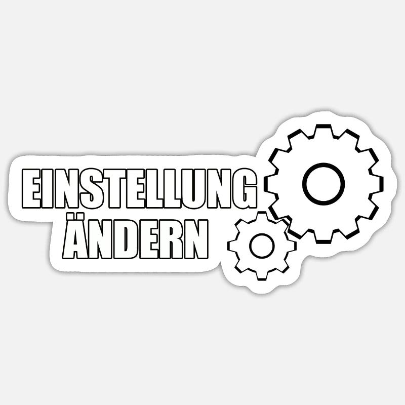 CHANGE SETTING - Sticker size S (10 x 10 cm) - white matte