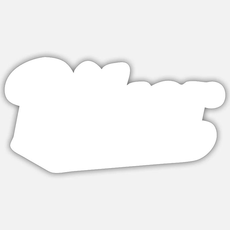 Biker - Sticker size S (10 x 10 cm) - white matte