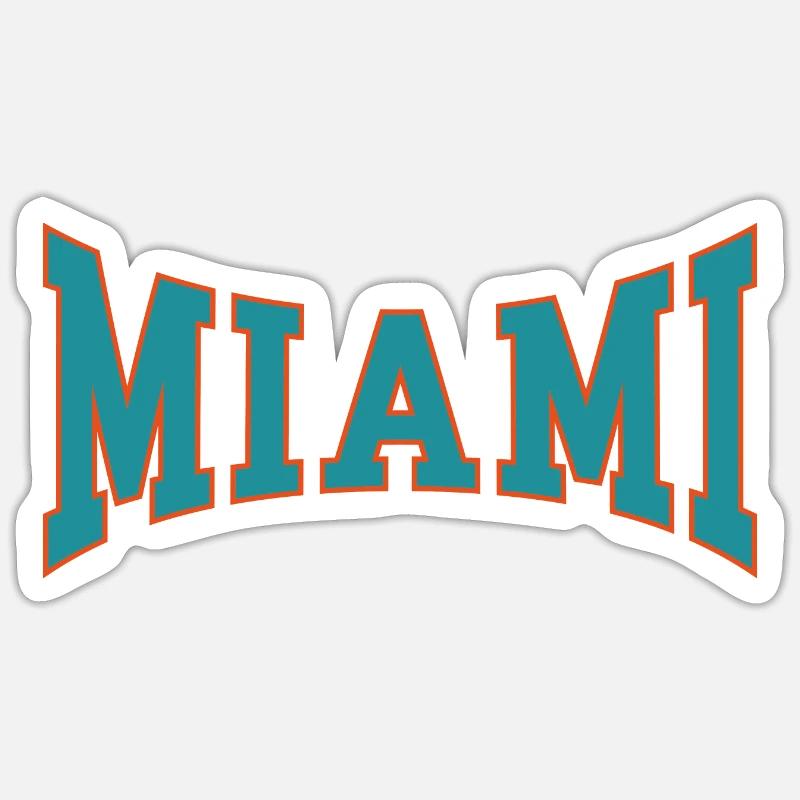 Miami - Sticker taille S (10 x 10 cm) - blanc mat
