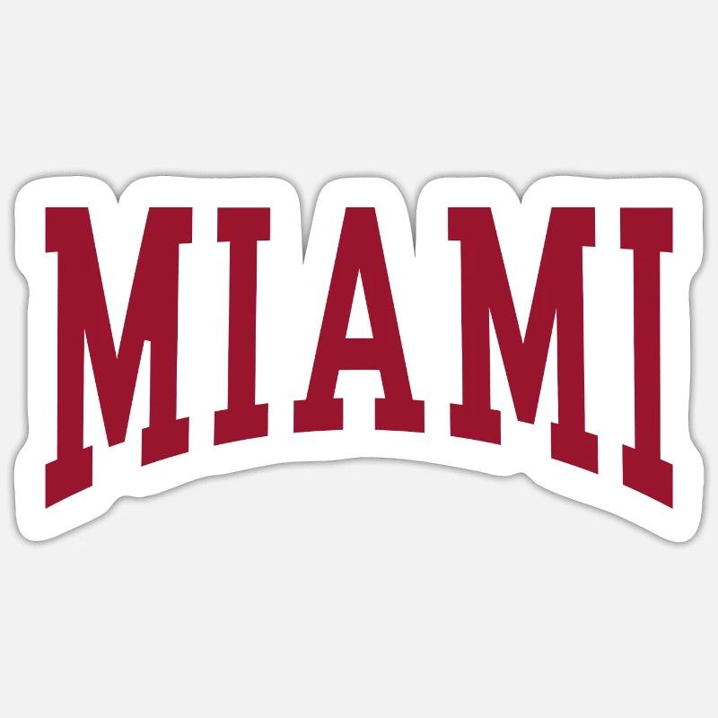 Miami - Sticker taille S (10 x 10 cm) - blanc mat