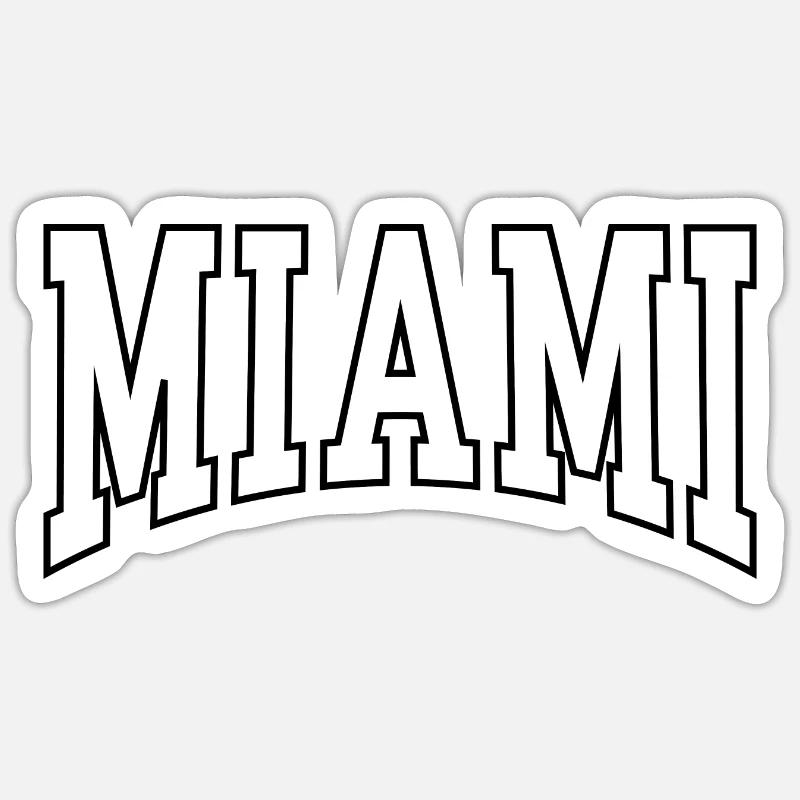 Miami - Sticker taille S (10 x 10 cm) - blanc mat