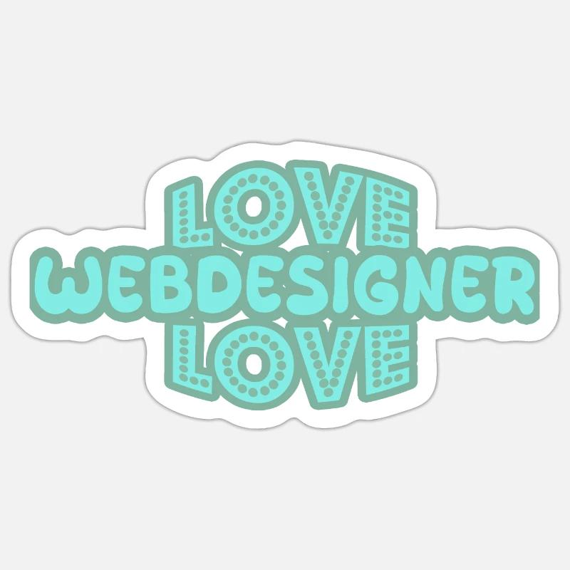 Spruch Webdesigner - Sticker Größe S (10 x 10 cm) - Mattweiß
