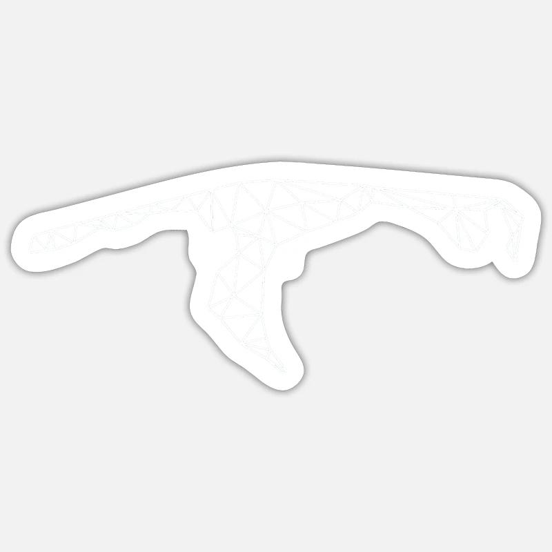 Sylt | Polygone | Blanc - Sticker taille S (10 x 10 cm) - blanc mat