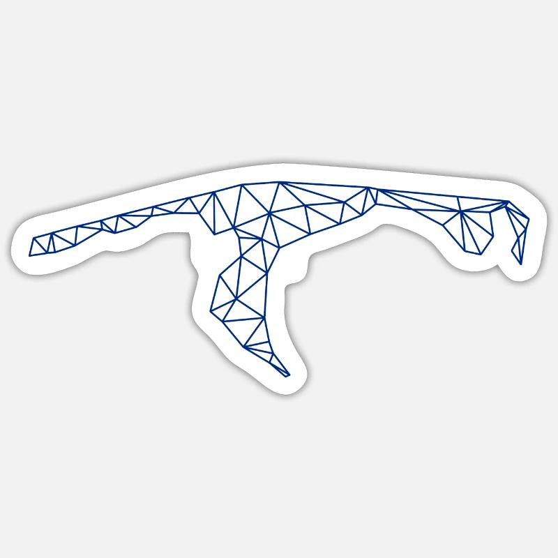 Sylt | Polygone | Bleu - Sticker taille S (10 x 10 cm) - blanc mat