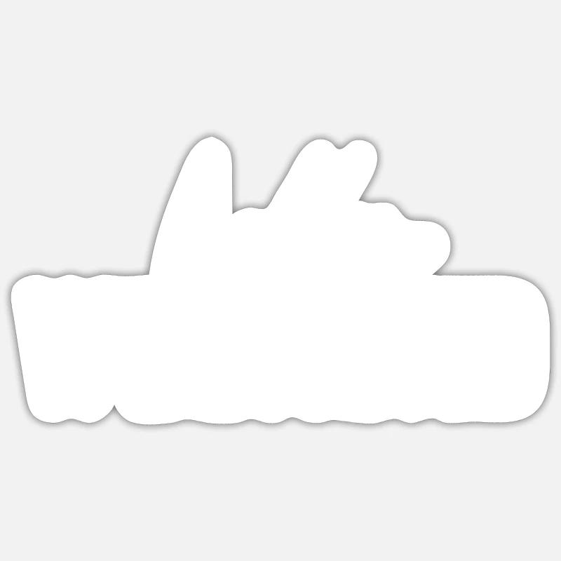 Bonjour le week-end - Sticker taille S (10 x 10 cm) - blanc mat