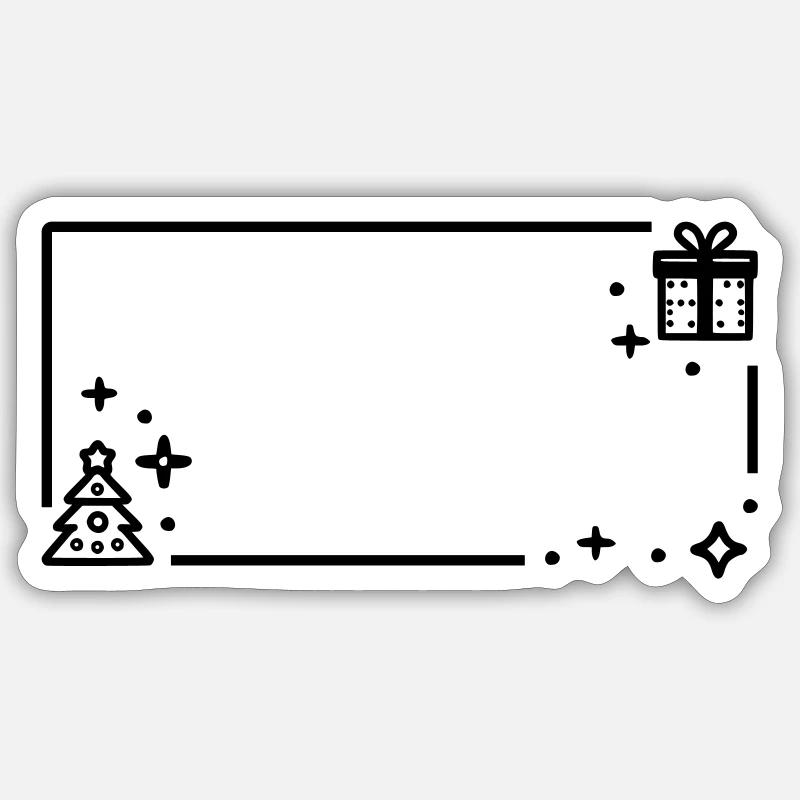 Christmas setting Sticker size S (10 x 10 cm)
