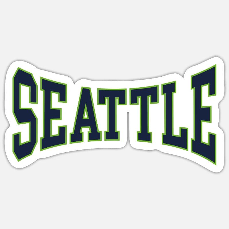 Seattle - Sticker size S (10 x 10 cm) - white matte
