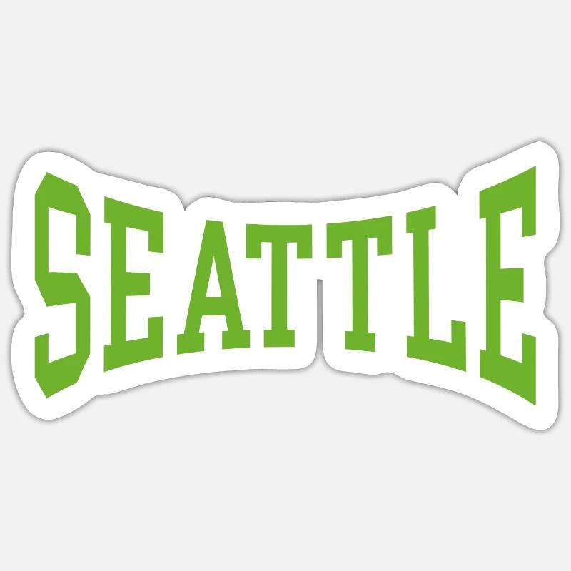 Seattle - Sticker size S (10 x 10 cm) - white matte