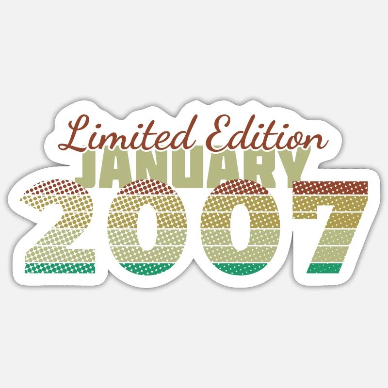18. Geburtstag Limited Edition (SCR) 01/2007 - Sticker Größe S (10 x 10 cm) - Mattweiß
