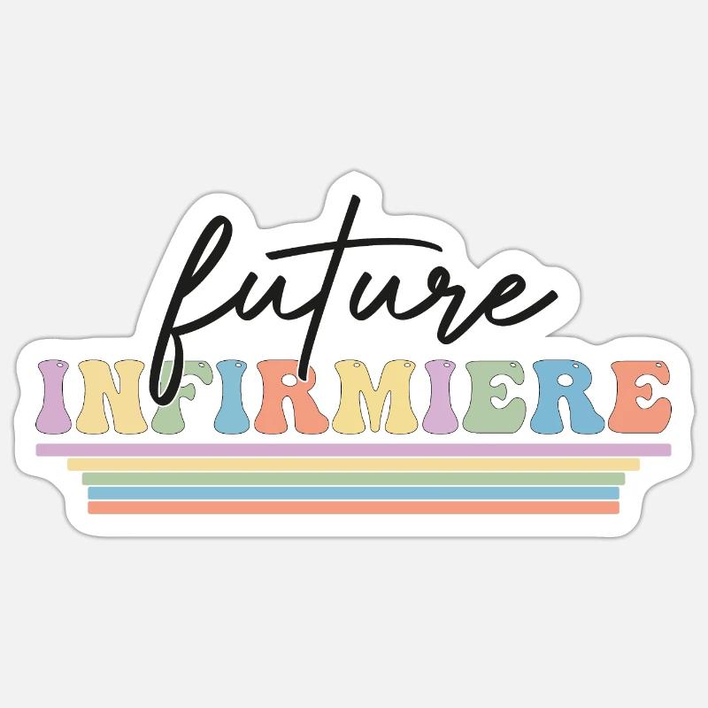 future infirmière Sticker taille S (10 x 10 cm)