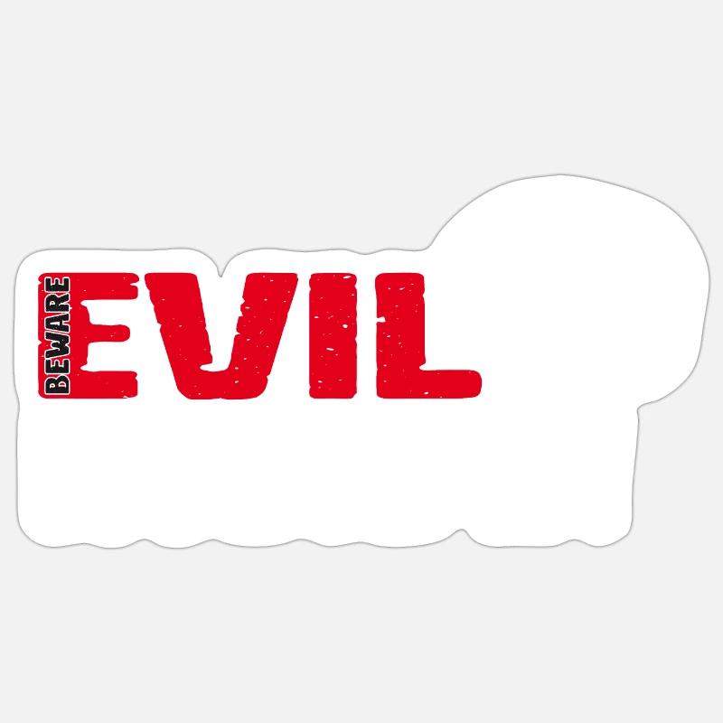 Evil Inside - pretty evil! - Sticker size S (10 x 10 cm) - white matte