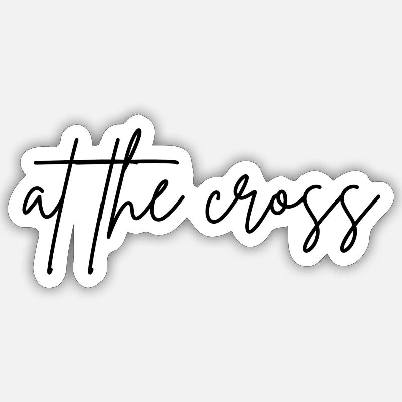 À la croix - Sticker taille S (10 x 10 cm) - blanc mat