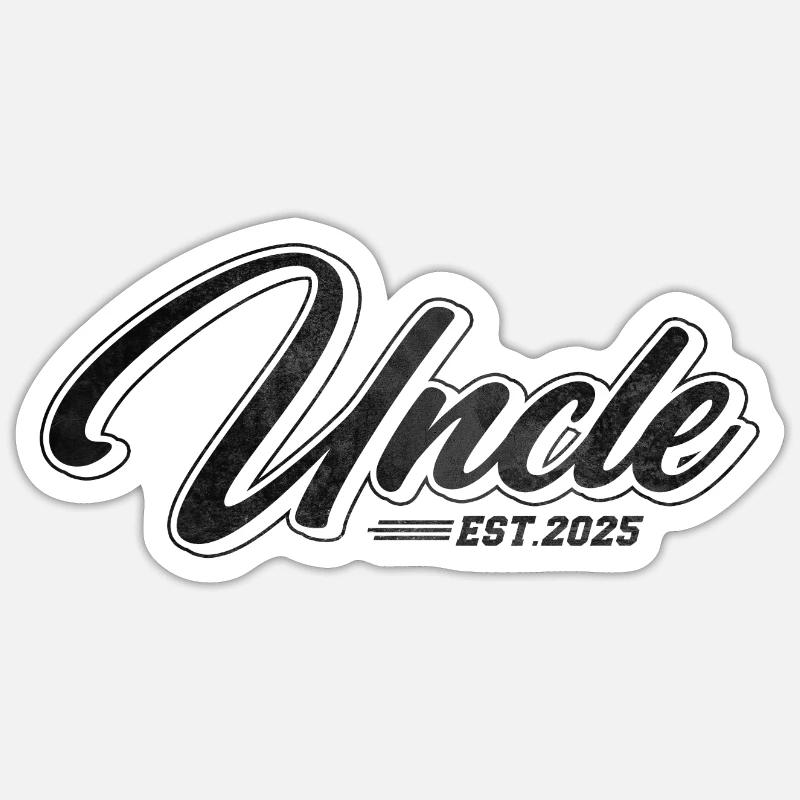 Oncle 2025 - Sticker taille S (10 x 10 cm) - blanc mat