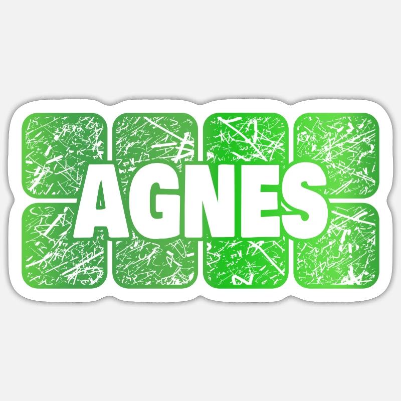 Agnes - Sticker size S (10 x 10 cm) - white matte