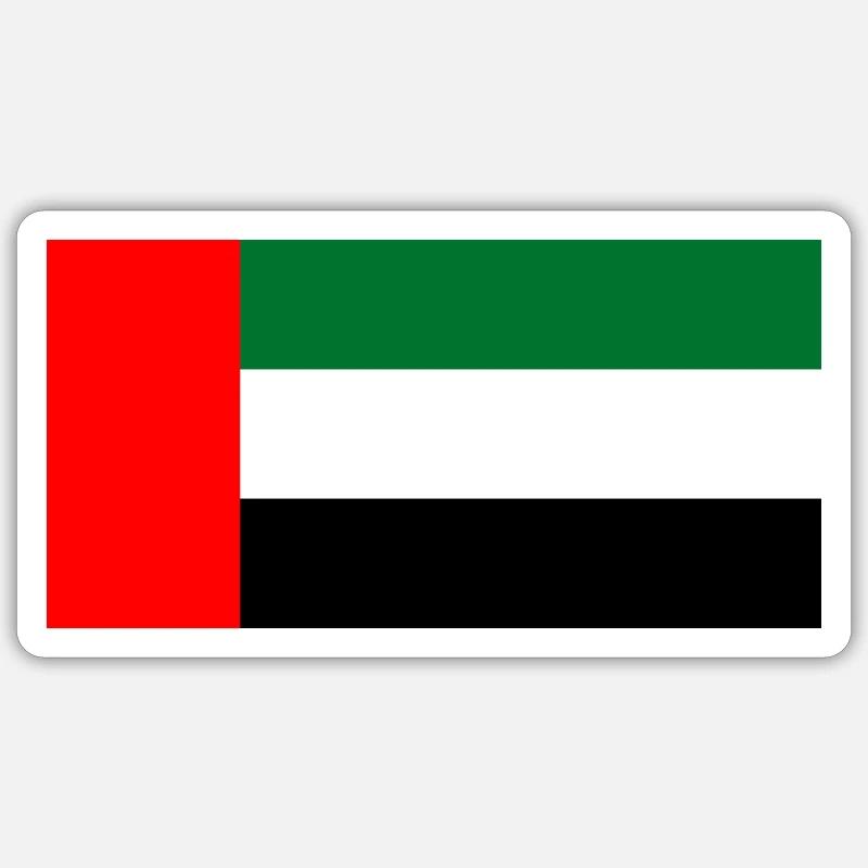 U.A.E - Sticker size S (10 x 10 cm) - white matte
