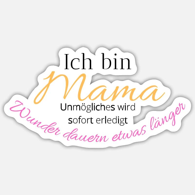 Ich bin - Sticker Größe S (10 x 10 cm) - Mattweiß