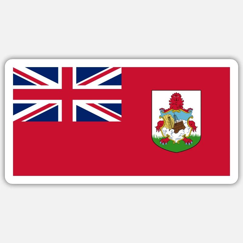 Bermudes - Sticker taille S (10 x 10 cm) - blanc mat