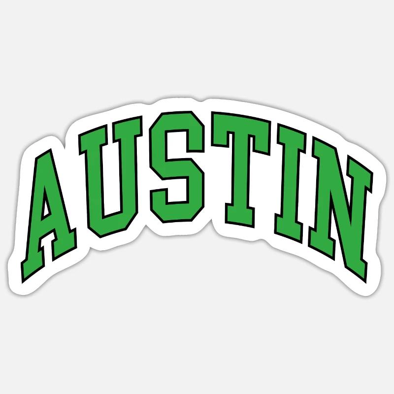 Austin - Sticker taille S (10 x 10 cm) - blanc mat