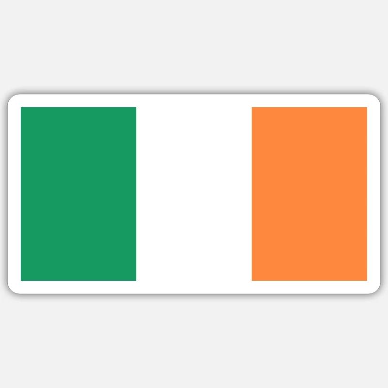 Irlande - Sticker taille S (10 x 10 cm) - blanc mat
