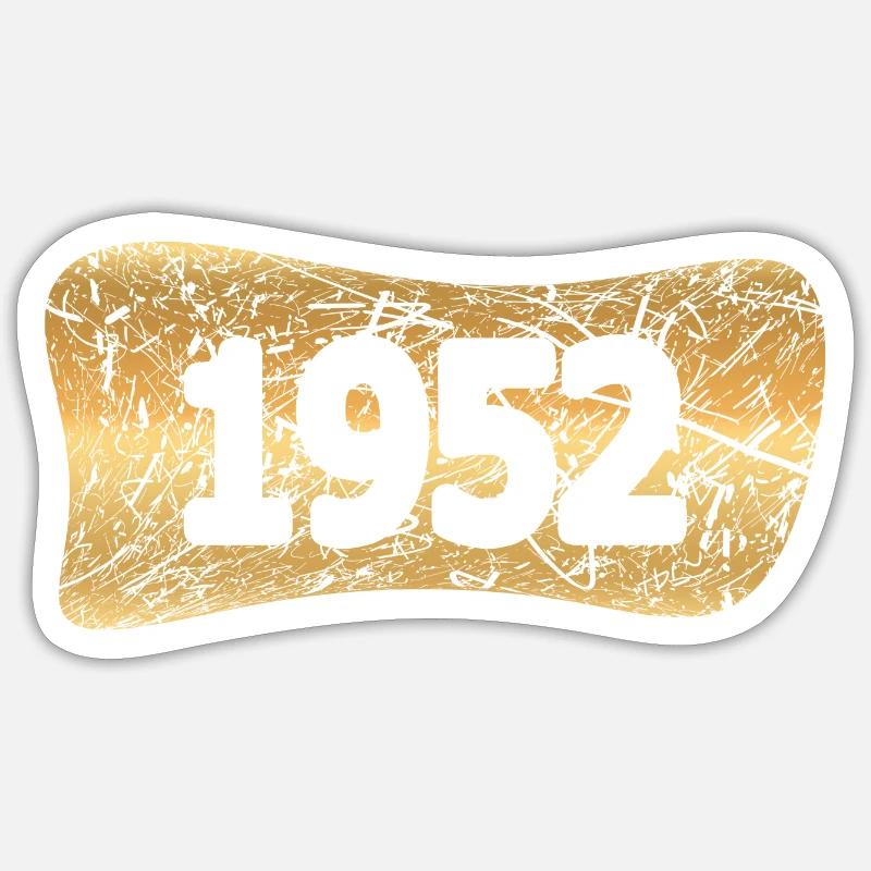1952 - Sticker taille S (10 x 10 cm) - blanc mat