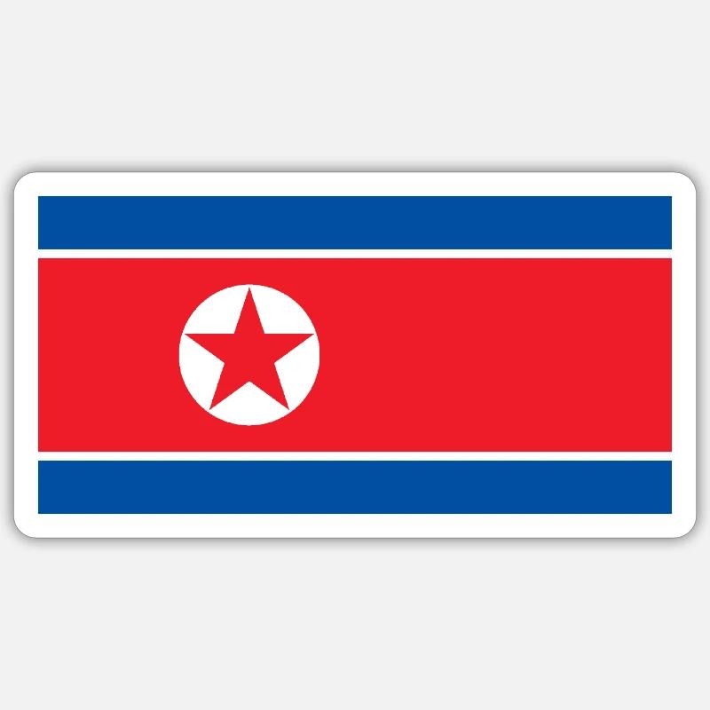 Nordkorea - Sticker Größe S (10 x 10 cm) - Mattweiß